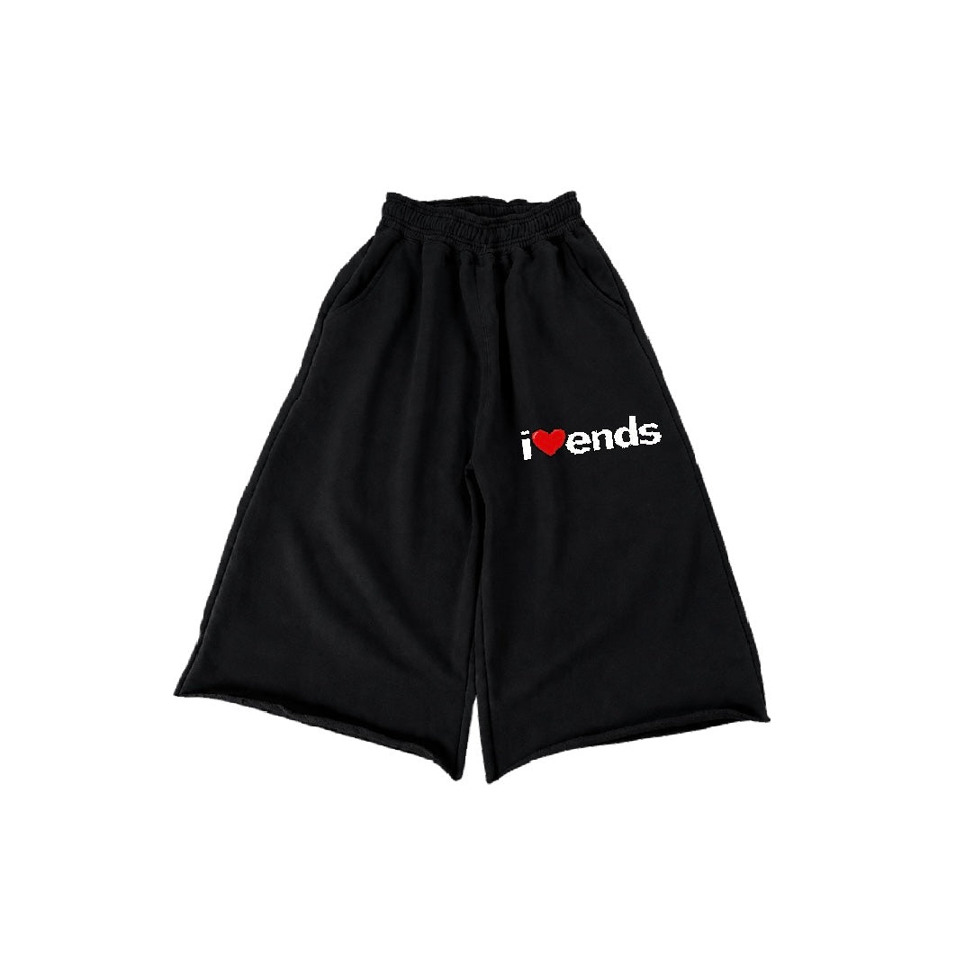 I Love Ends Sweatshorts Black