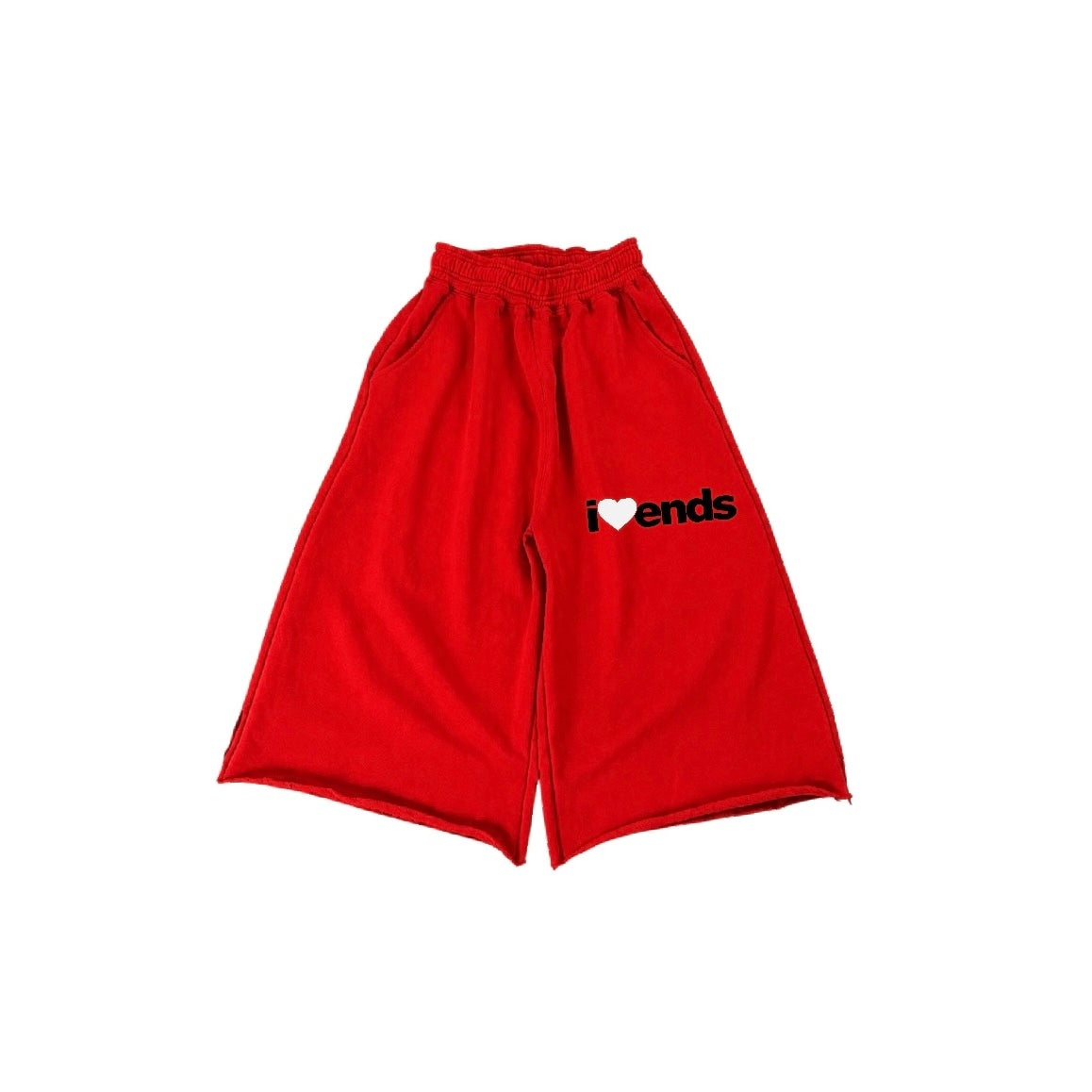 I Love Ends Sweatshorts Red