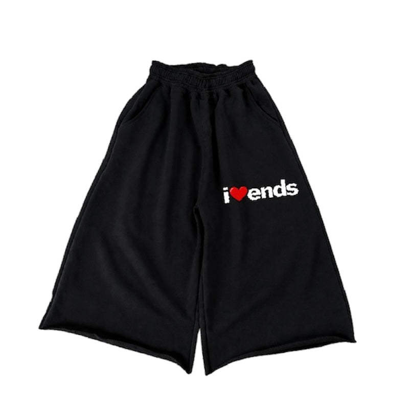 I Love Ends Sweatshorts Black